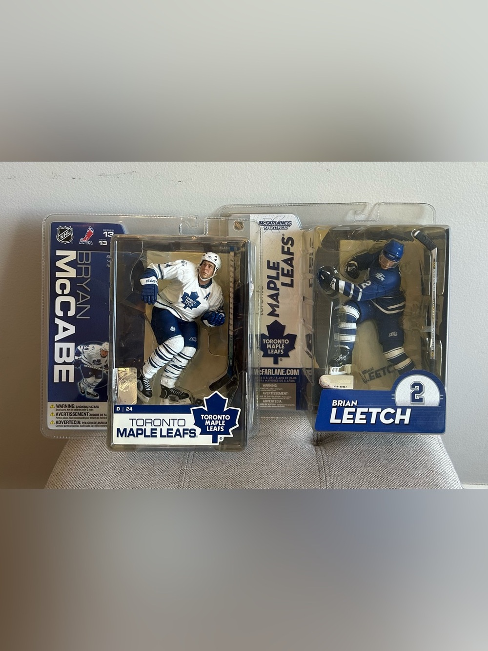 Bryan McCabe & Brian Leetch McFarlane Toronto Maple Leafs NHL Action Figures